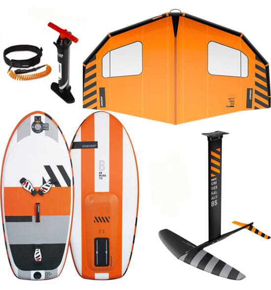 RRD AIR Beluga inflatable Board with Dynamic or Universal Foil and Evo Wing Set